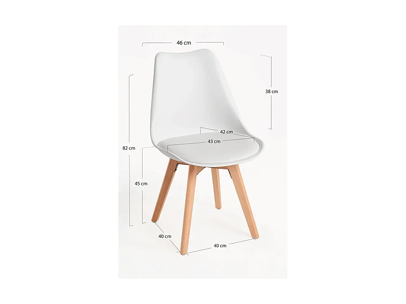 Packs Sillas Comedor - Pack 6 Sillas Synk Basic - Blanco