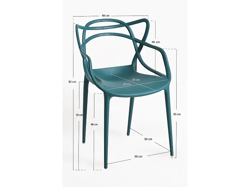 Sillas Comedor - Silla Korme - Verde azulado
