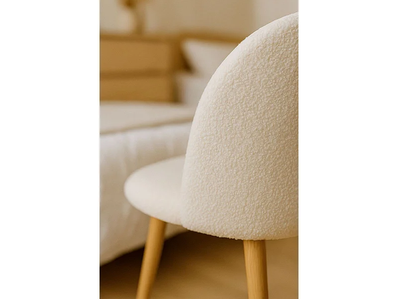 Sillas Comedor - Silla Vint Borreguito - Blanco