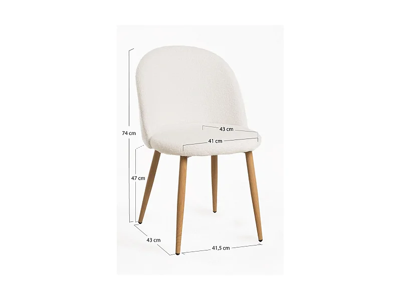 Sillas Comedor - Silla Vint Borreguito - Blanco