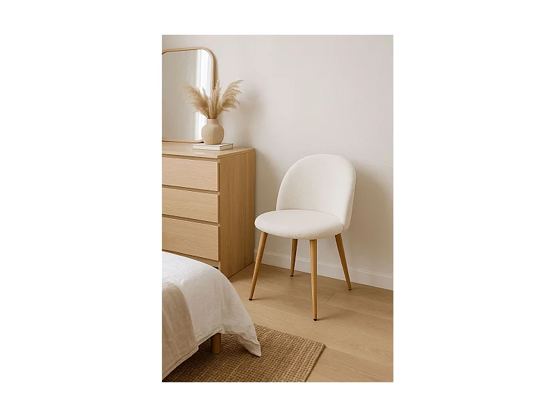 Sillas Comedor - Silla Vint Borreguito - Blanco