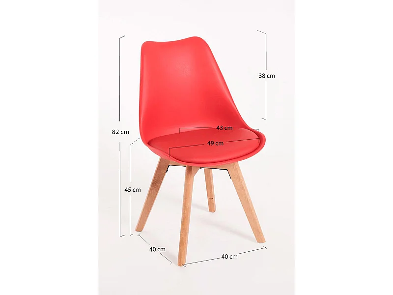 Sillas Comedor - Silla Synk Basic - Rojo