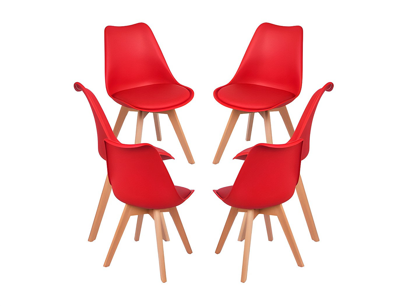 Pack 6 Sillas Synk Pro Rojo