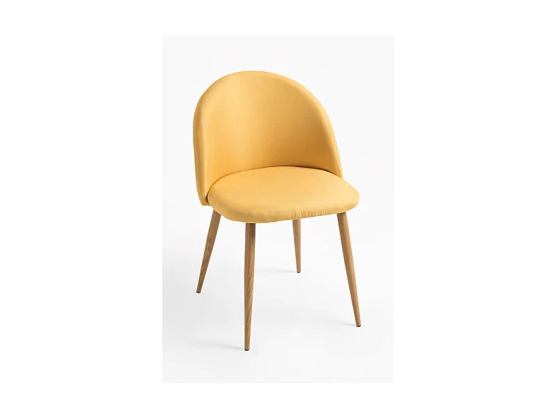 Sillas Comedor - Silla Vint Tela - Amarillo