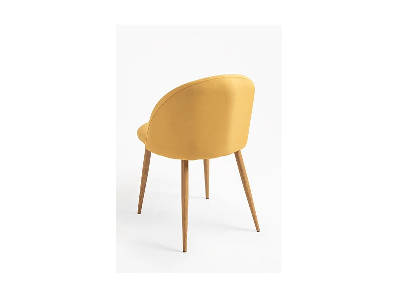 Sillas Comedor - Silla Vint Tela - Amarillo