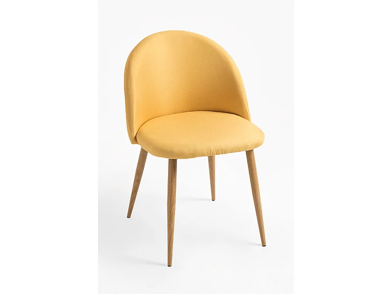 Sillas Comedor - Silla Vint Tela - Amarillo