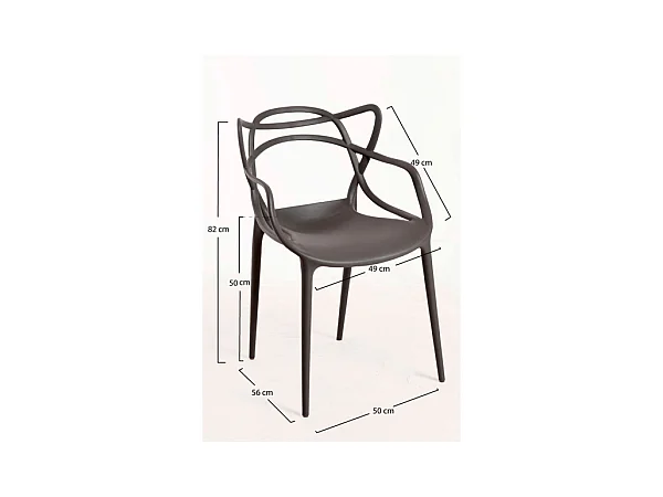 Sillas Comedor - Silla Korme - Gris oscuro