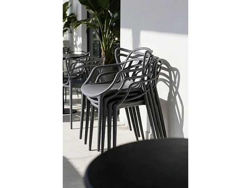 Sillas Comedor - Silla Korme - Gris oscuro