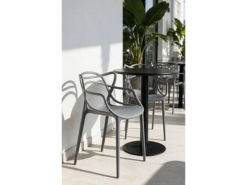 Sillas Comedor - Silla Korme - Gris oscuro
