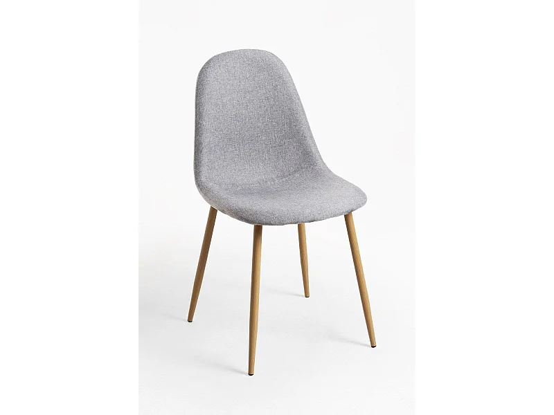 Sillas Comedor - Silla Teok Tela - Gris claro