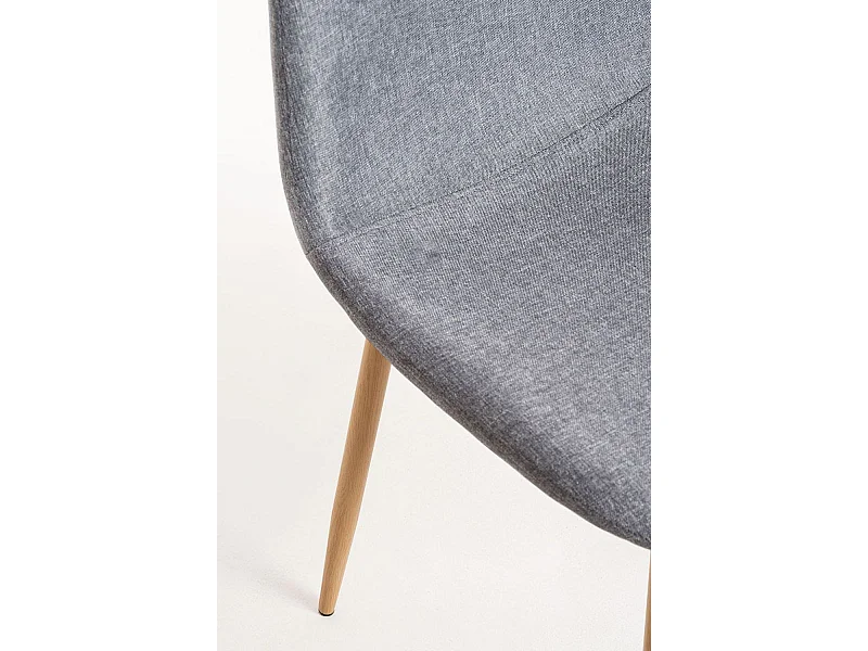 Sillas Comedor - Silla Teok Tela - Gris claro