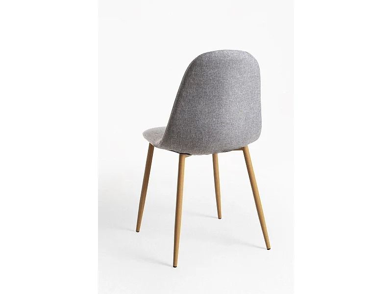 Sillas Comedor - Silla Teok Tela - Gris claro