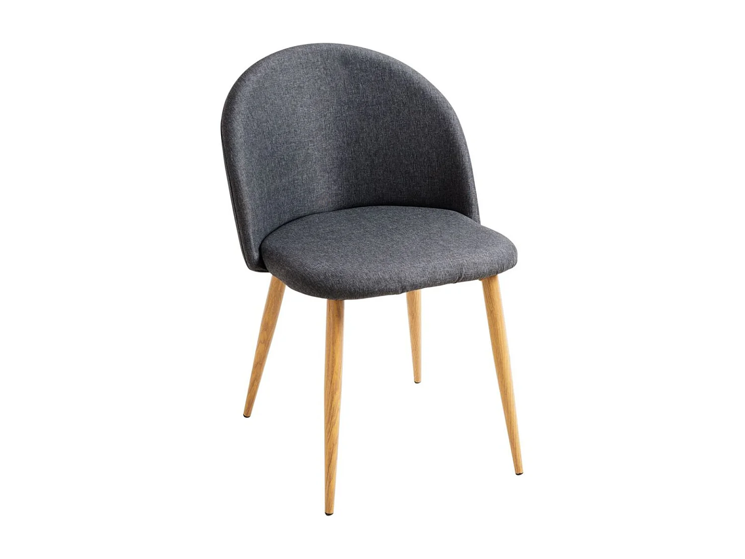 Sillas Comedor - Silla Vint Tela - Gris oscuro