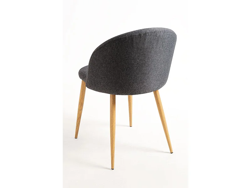 Sillas Comedor - Silla Vint Tela - Gris oscuro