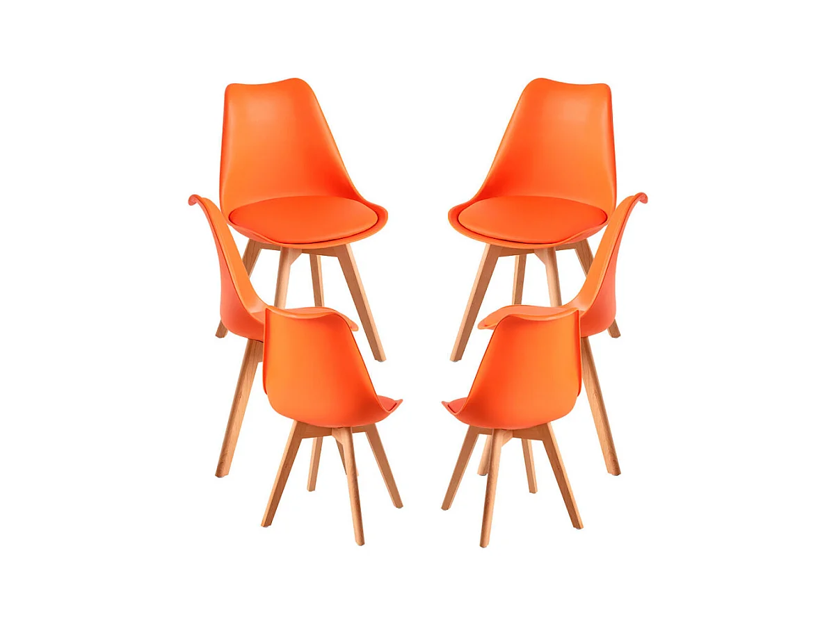 Packs Sillas Comedor - Pack 6 Sillas Synk Basic - Naranja