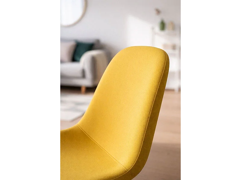 Sillas Comedor - Silla Teok Tela - Amarillo