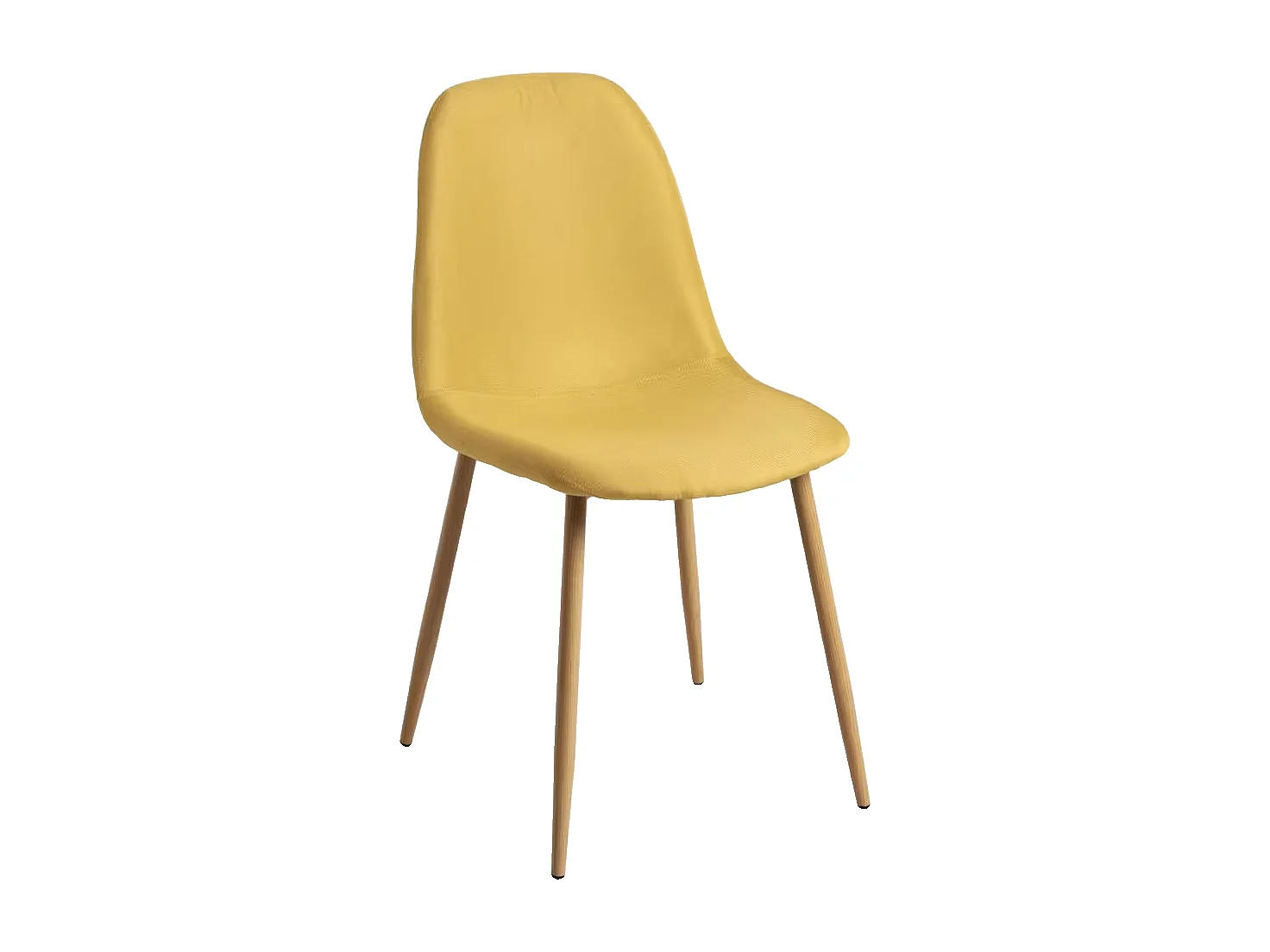 Sillas Comedor - Silla Teok Tela - Amarillo