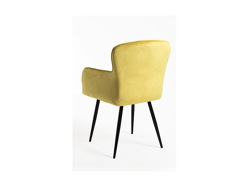 Packs Sillas Comedor - Pack 2 Sillas Dalye Terciopelo - Amarillo