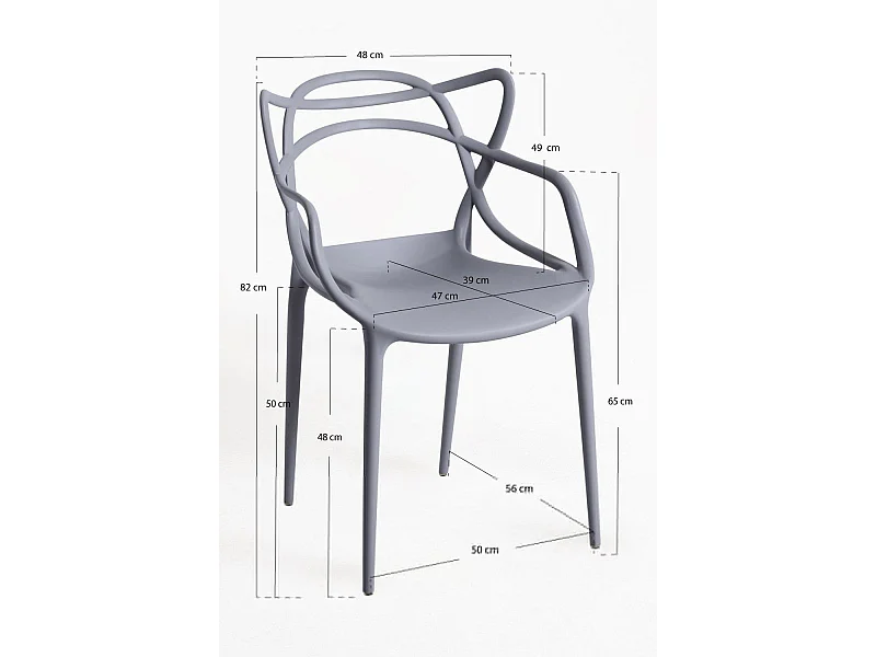 Sillas Comedor - Silla Korme - Gris