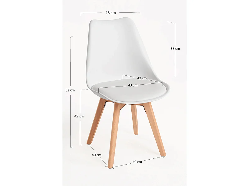 Packs Sillas Comedor - Pack 2 Sillas Synk Basic - Blanco