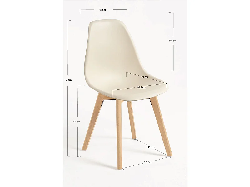 Sillas Comedor - Silla Kelen - Beige