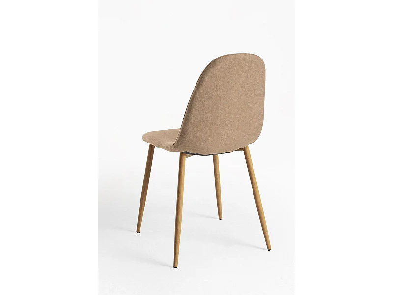 Sillas Comedor - Silla Teok Tela - Marrón arena