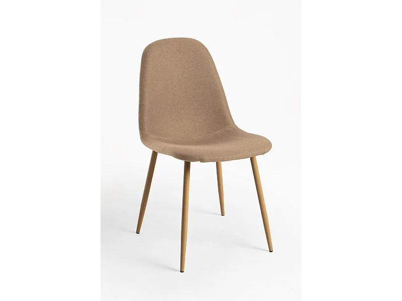 Sillas Comedor - Silla Teok Tela - Marrón arena