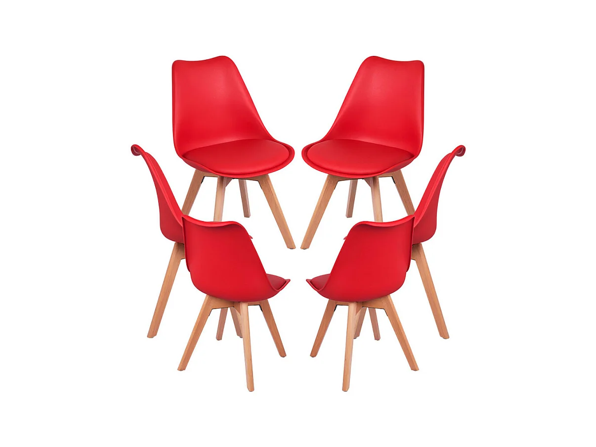Packs Sillas Comedor - Pack 6 Sillas Synk Basic - Rojo