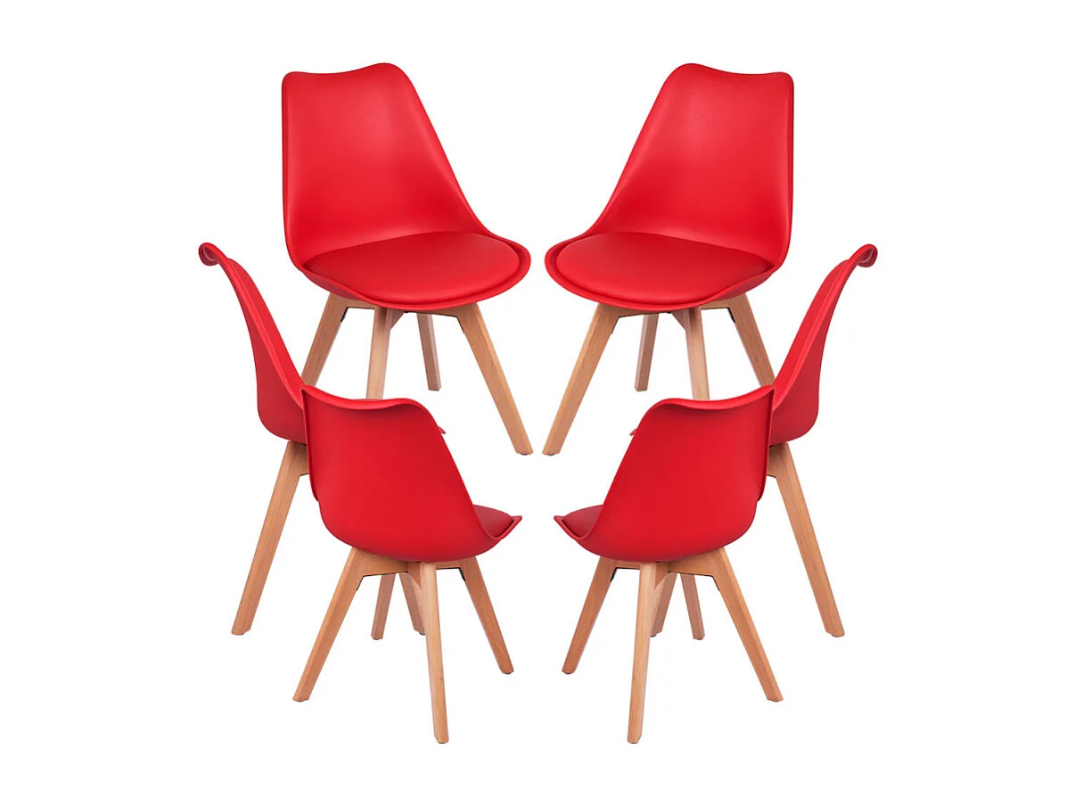 Packs Sillas Comedor - Pack 6 Sillas Synk Basic - Rojo