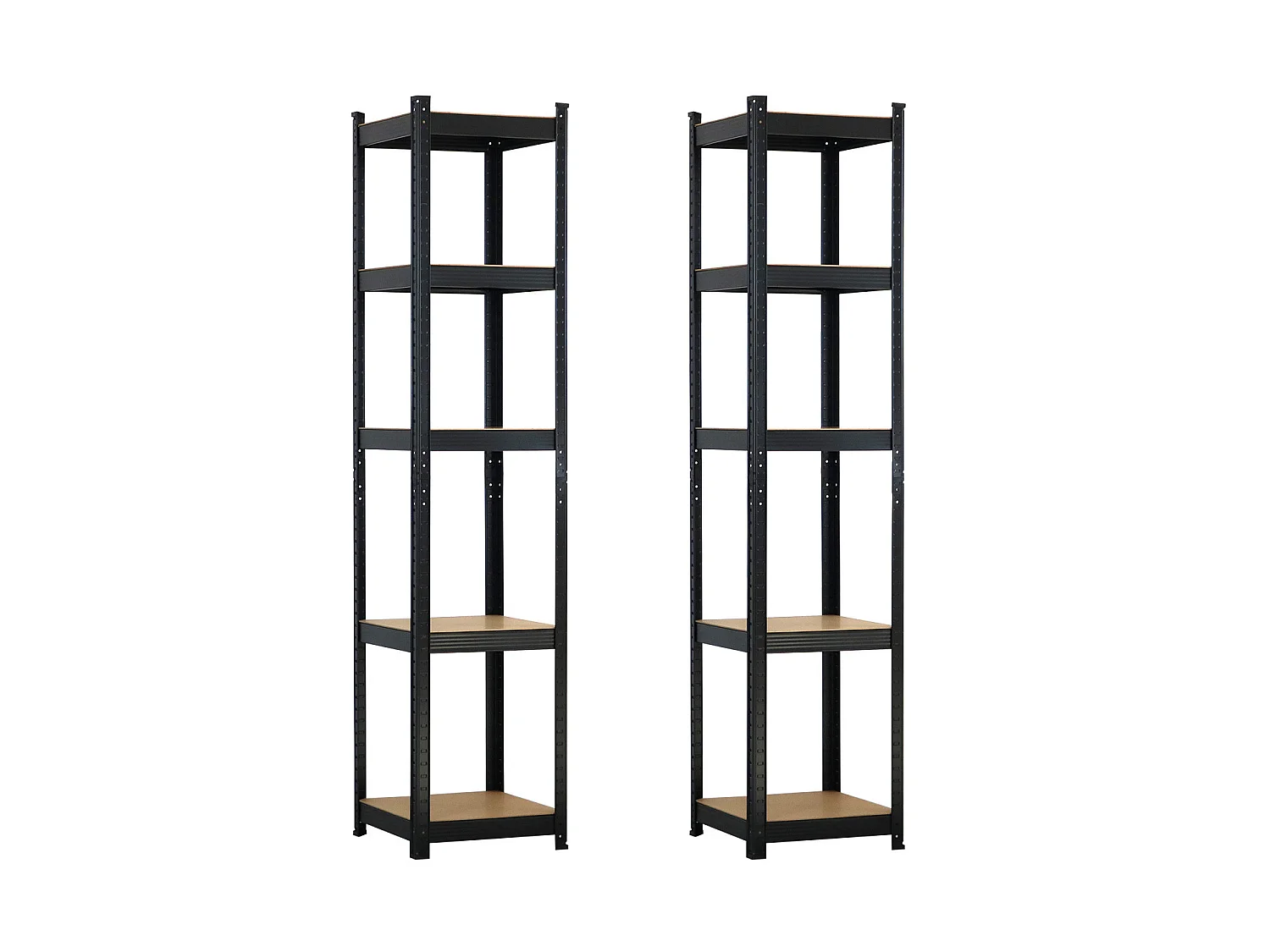 Pack 2 étagères modulaires avec 5 étagères réglables 180x40x40cm 175Kg 7house