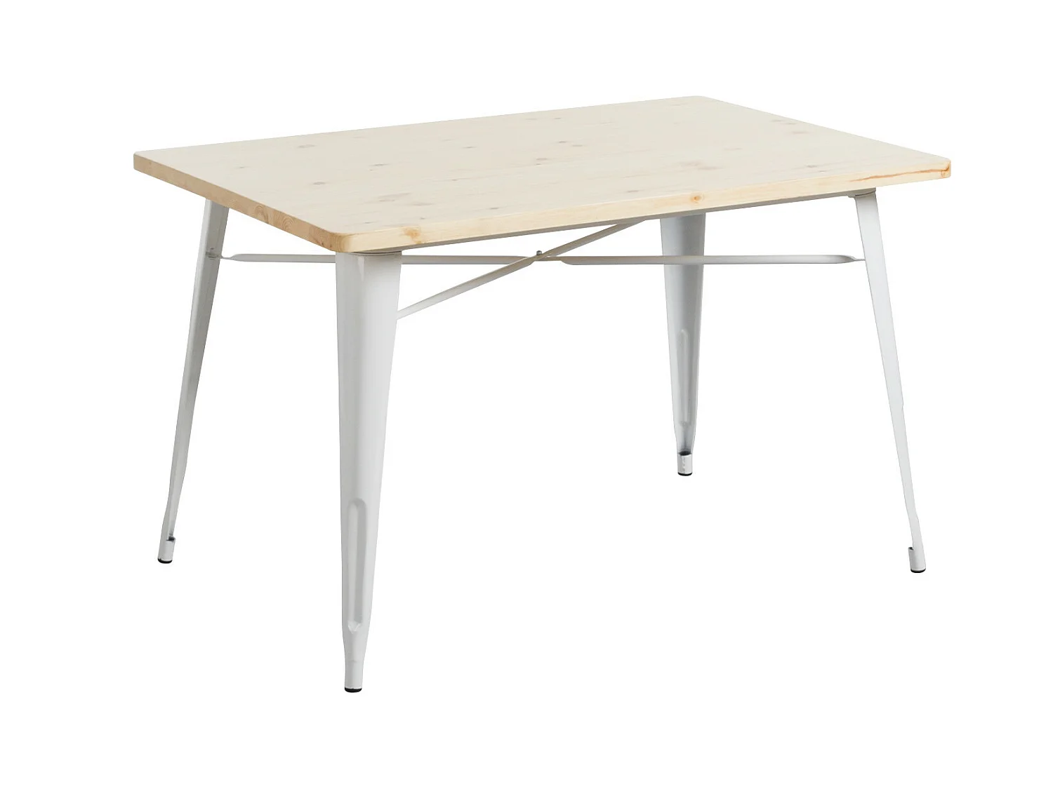Table à manger rectangulaire en fer et bois 120x80x74cm Thinia Home