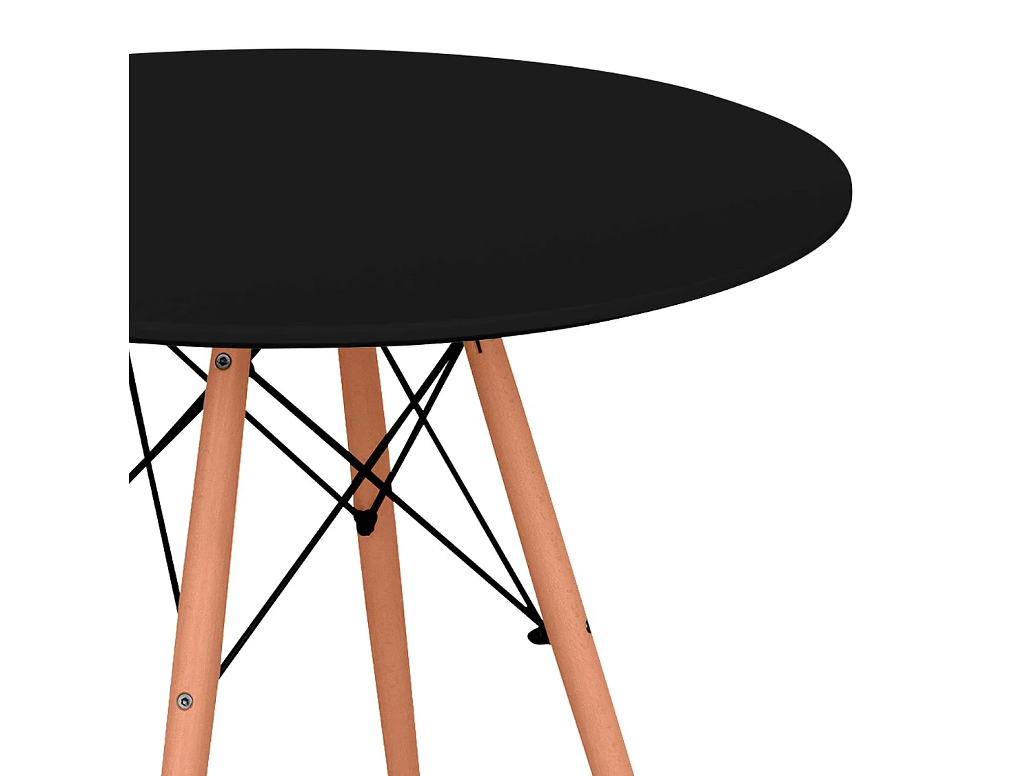 Mesa Redonda de Comedor Estilo Nórdico 74x120cm Thinia Home