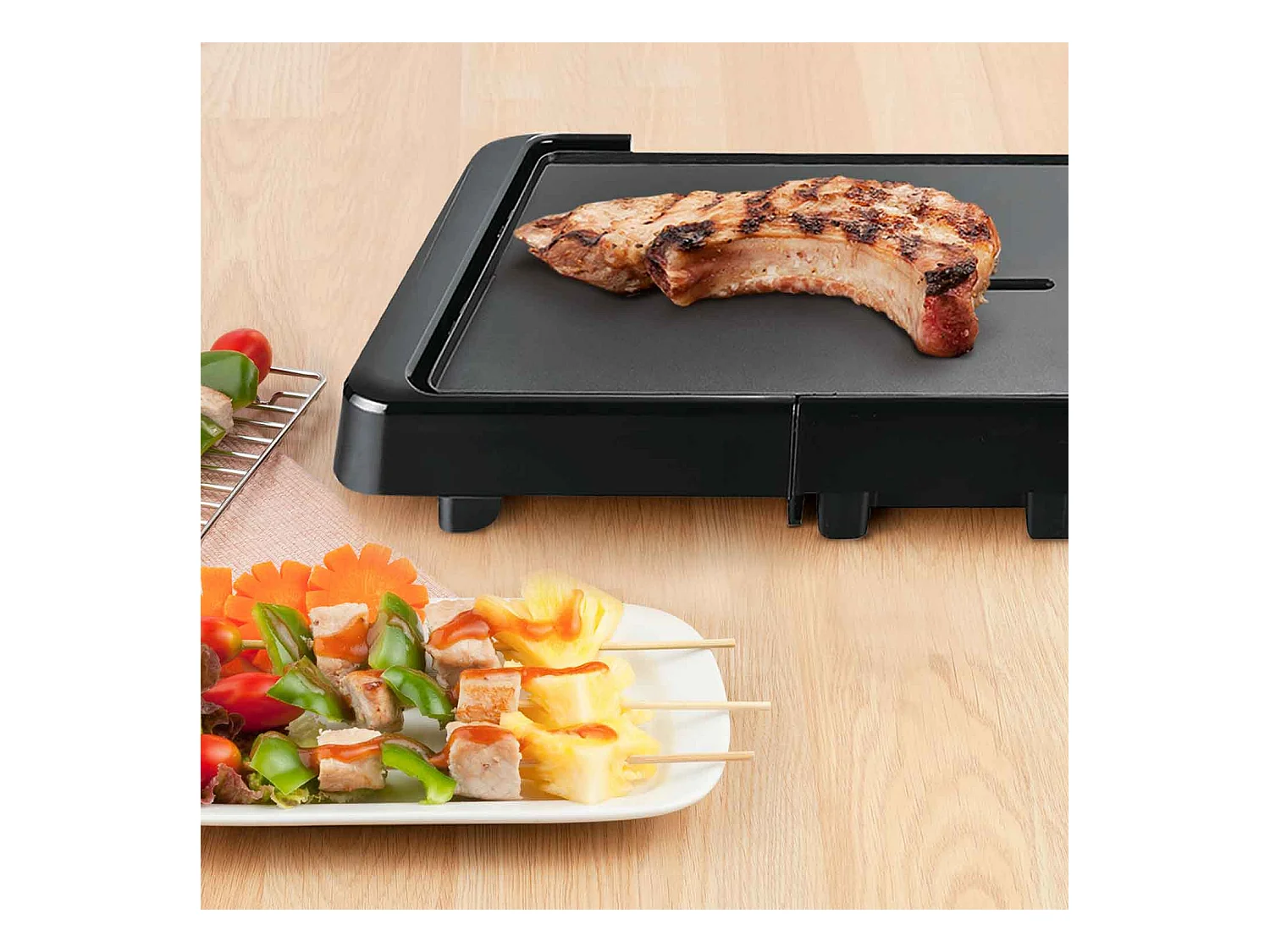 Dayron piastra antiaderente Griddle 2200W Nero