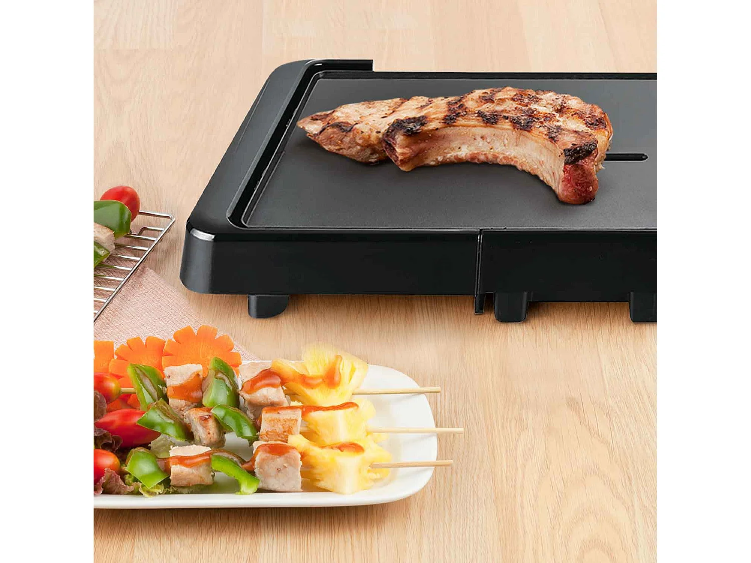 Dayron piastra antiaderente Griddle 2200W Nero