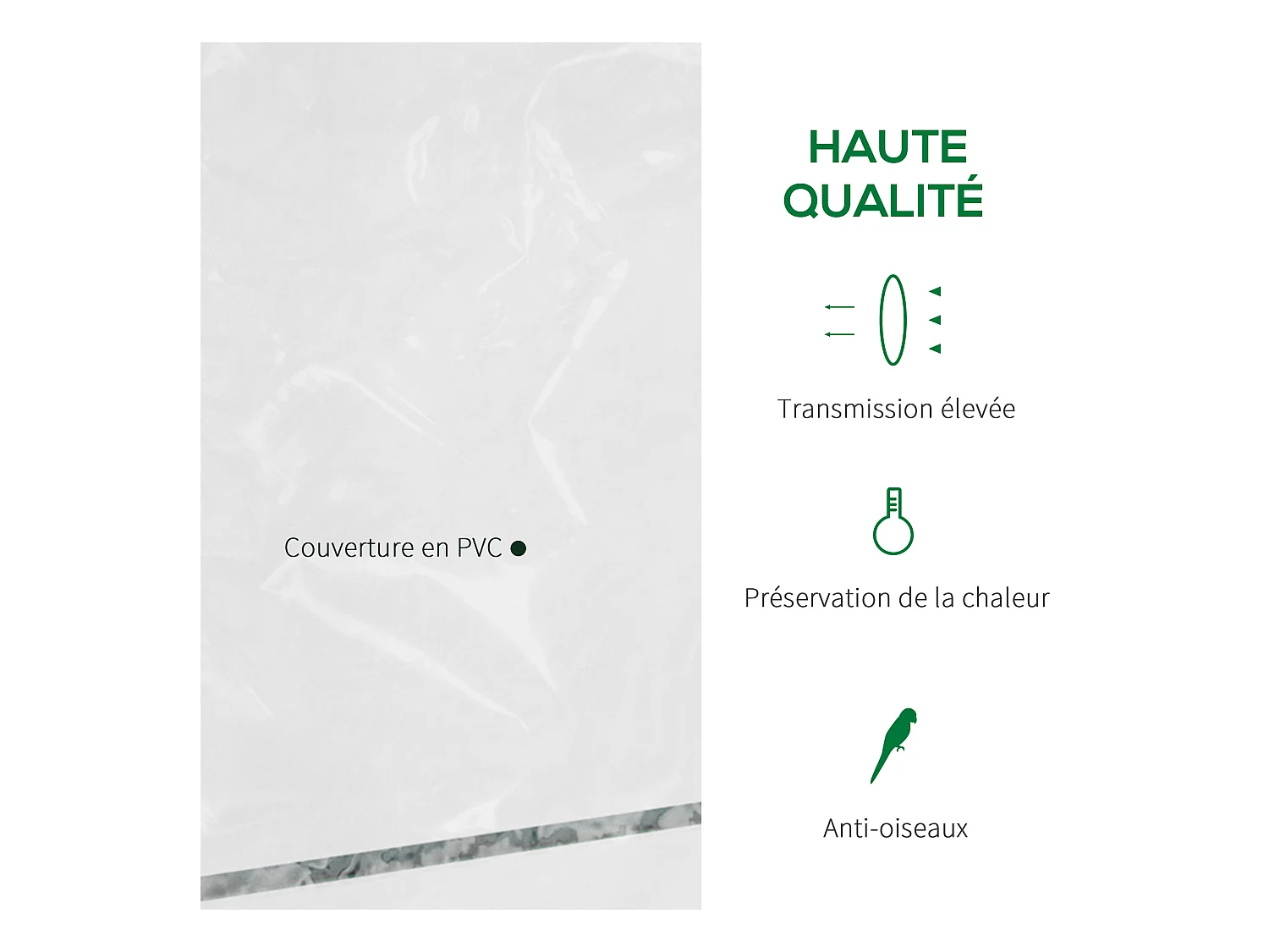 Serre de jardin balcon terrasse 8 étagères dim. 143L x 73l x 195H cm acier PVC imperméable anti-UV transparent vert