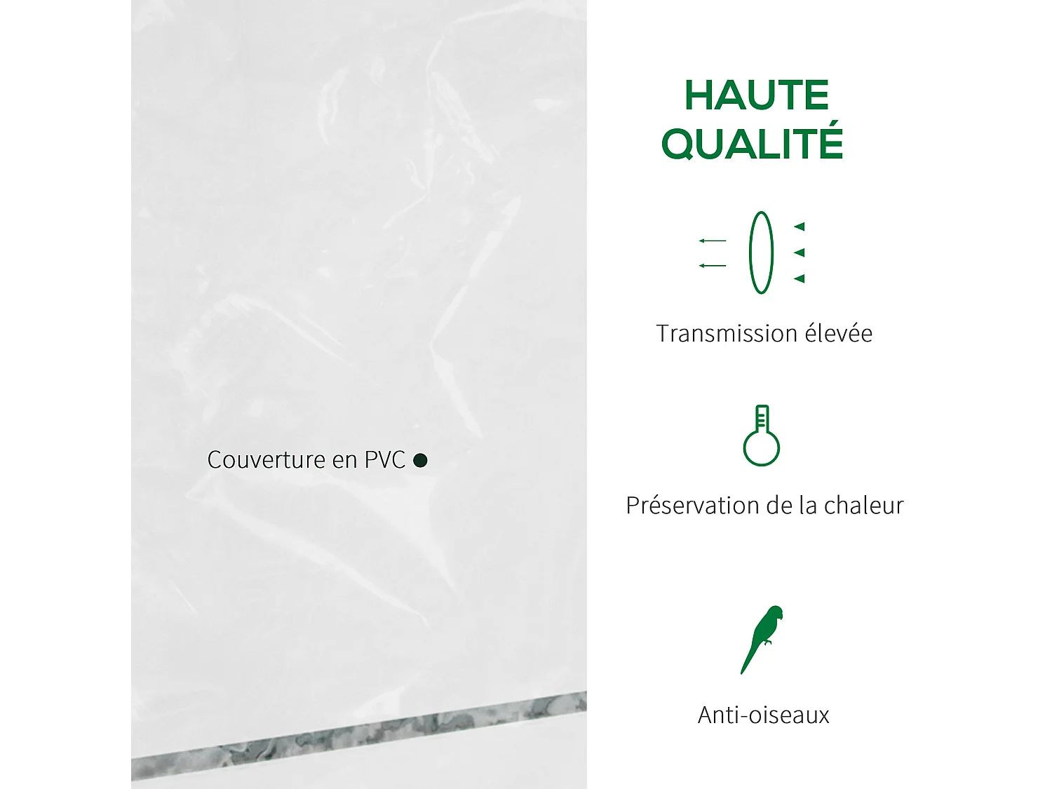 Serre de jardin balcon terrasse 8 étagères dim. 143L x 73l x 195H cm acier PVC imperméable anti-UV transparent vert