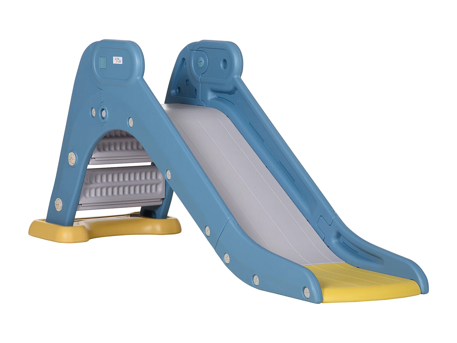 Toboggan pour enfants intérieur extérieur avec marches antidérapantes - HDPE - dim.145L x 45l x 63H cm