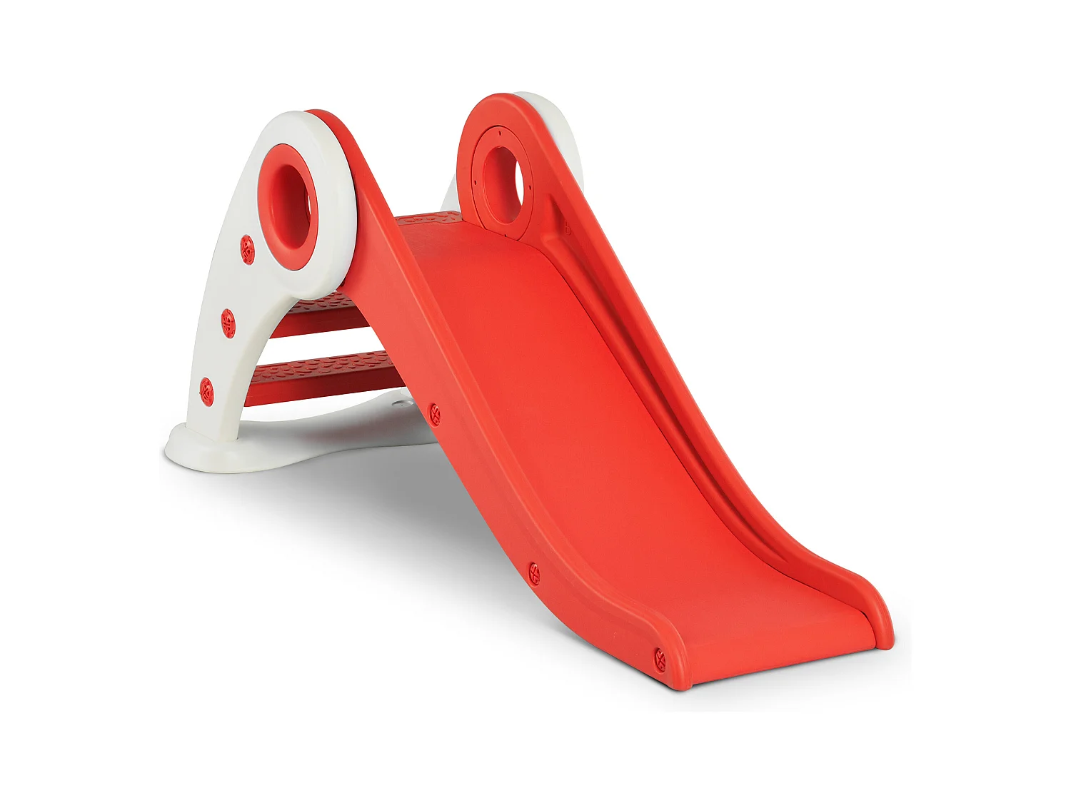 Toboggan enfant pliable 3 à 6 ans usage intérieur extérieur dim. 120L x 50l x 56H cm HDPE rouge