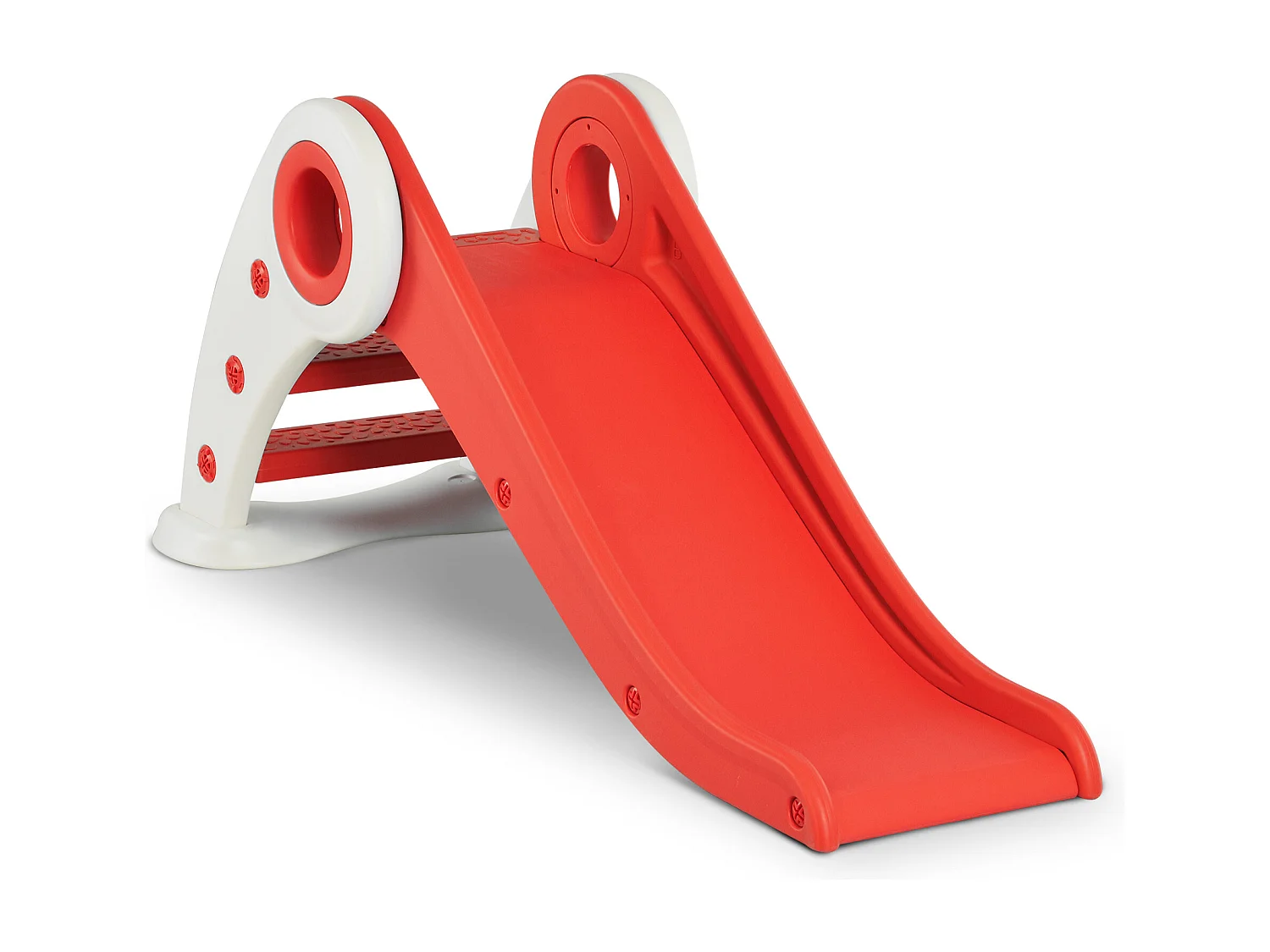 Toboggan enfant pliable 3 à 6 ans usage intérieur extérieur dim. 120L x 50l x 56H cm HDPE rouge