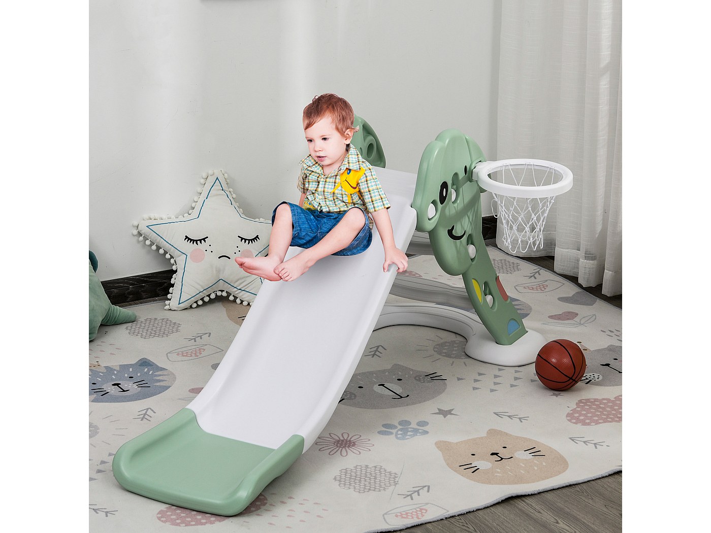 Toboggan enfant panier basket 1848 mois usage intérieur extérieur dim