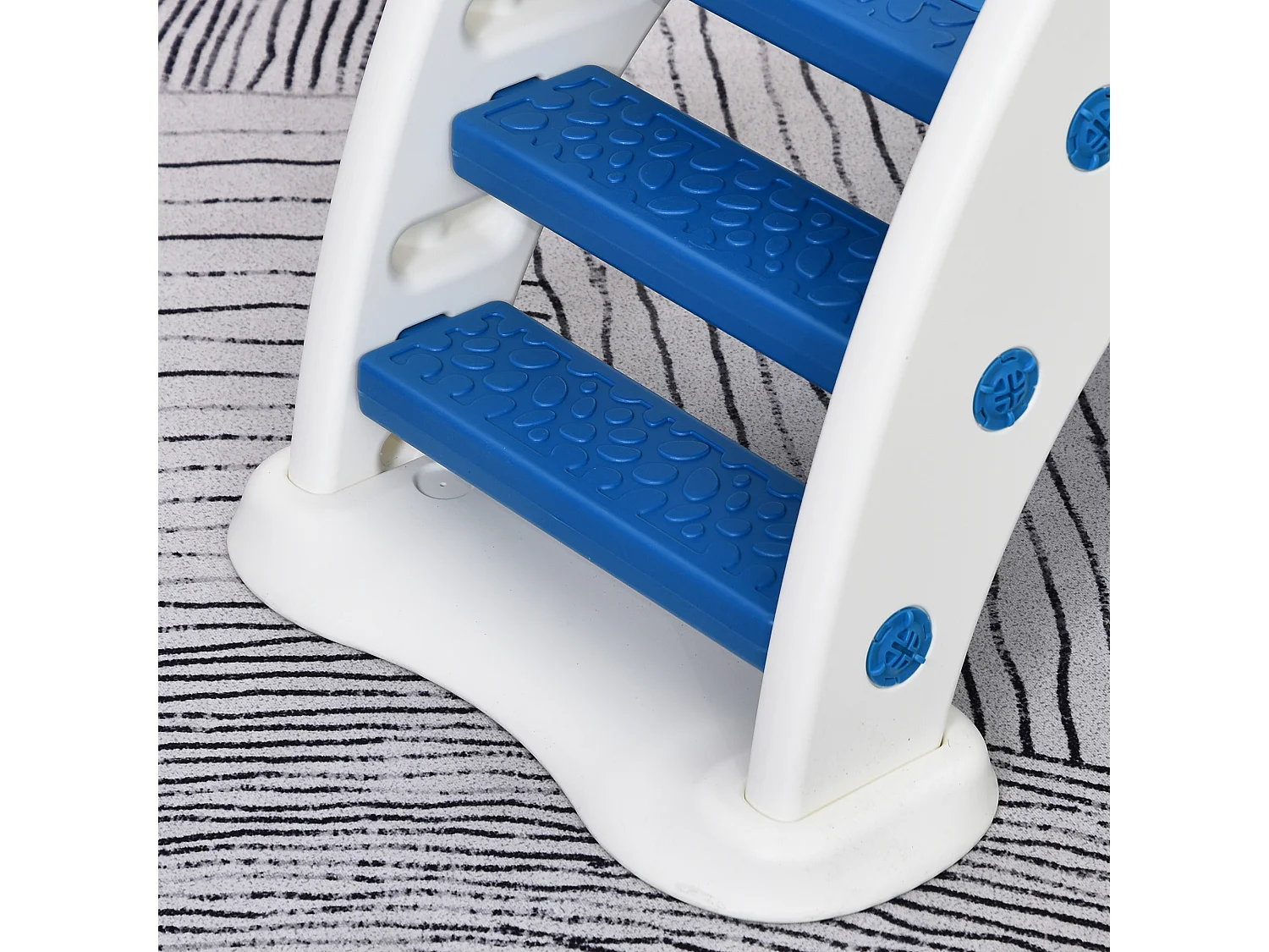 Toboggan enfant pliable 3 à 6 ans usage intérieur extérieur dim. 120L x 50l x 56H cm HDPE bleu
