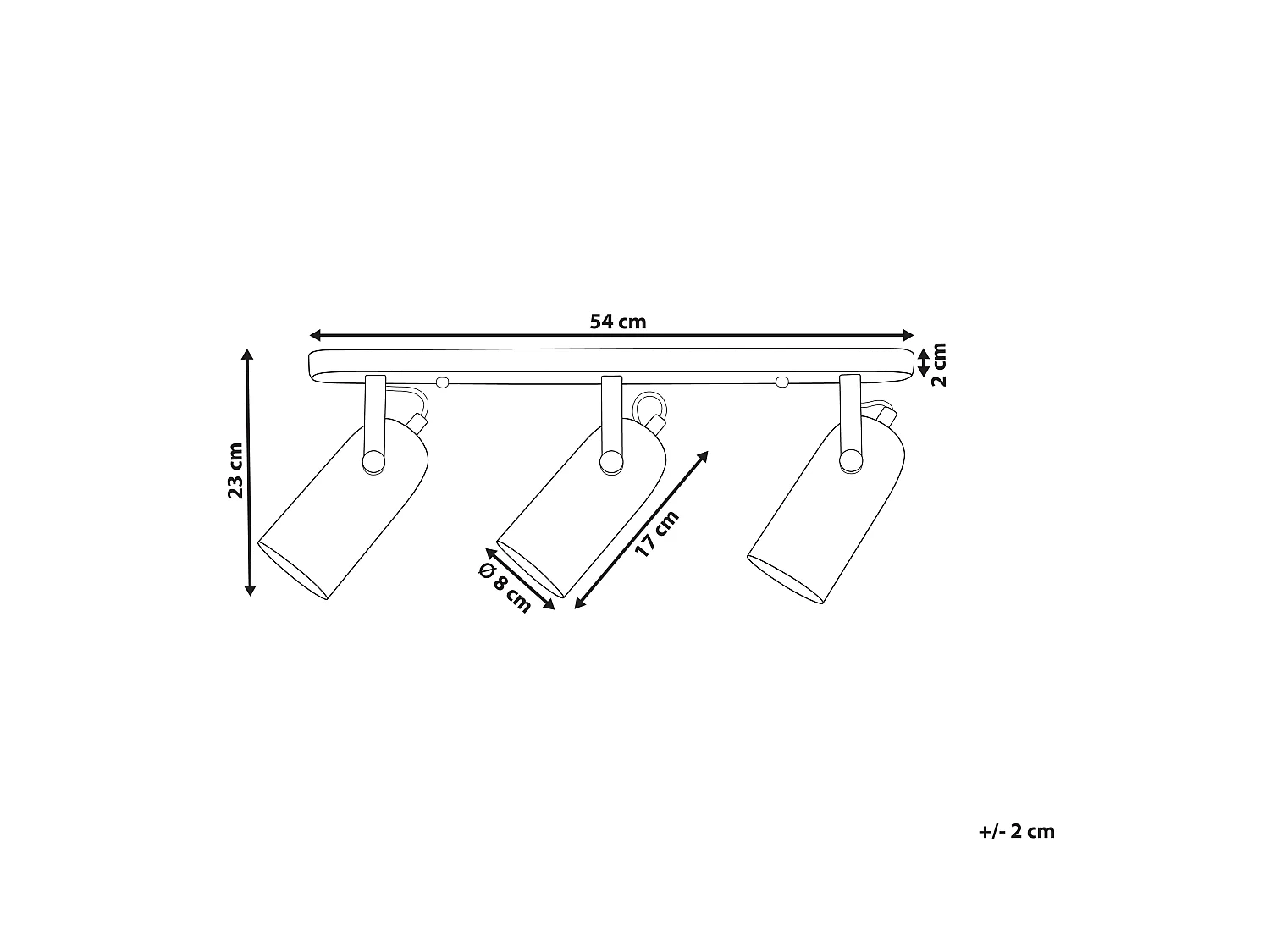 3-lichts spot TYRIA Verstelbaar Metaal Wit