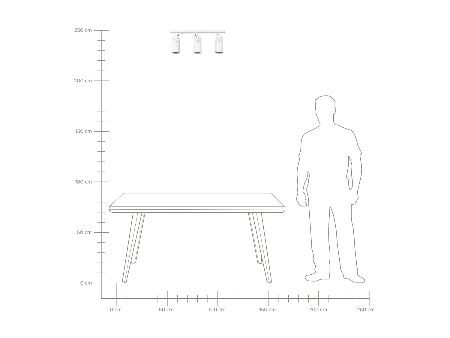 3-lichts spot TYRIA Verstelbaar Metaal Wit