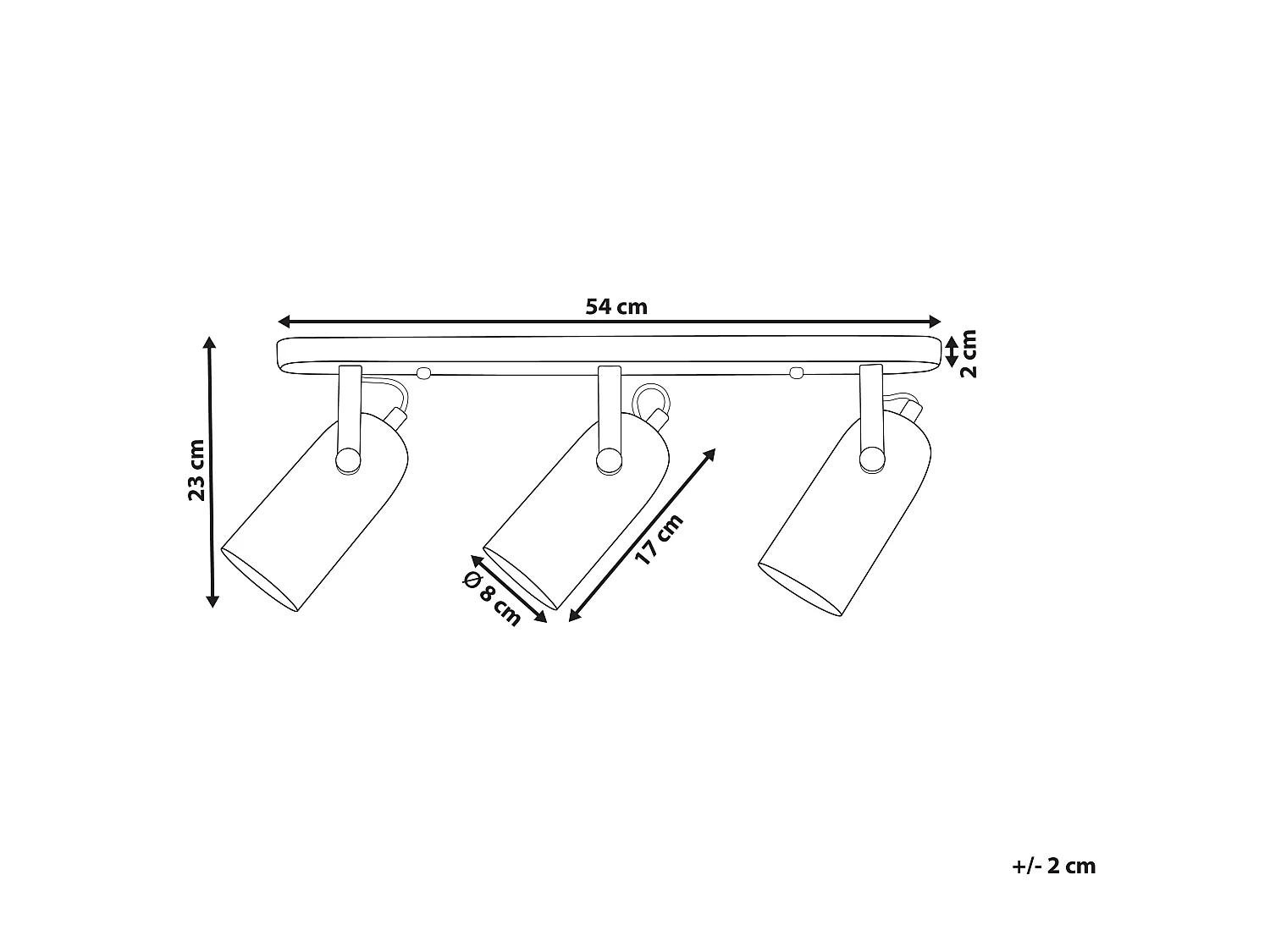 3-lichts spot TYRIA Verstelbaar Metaal Wit
