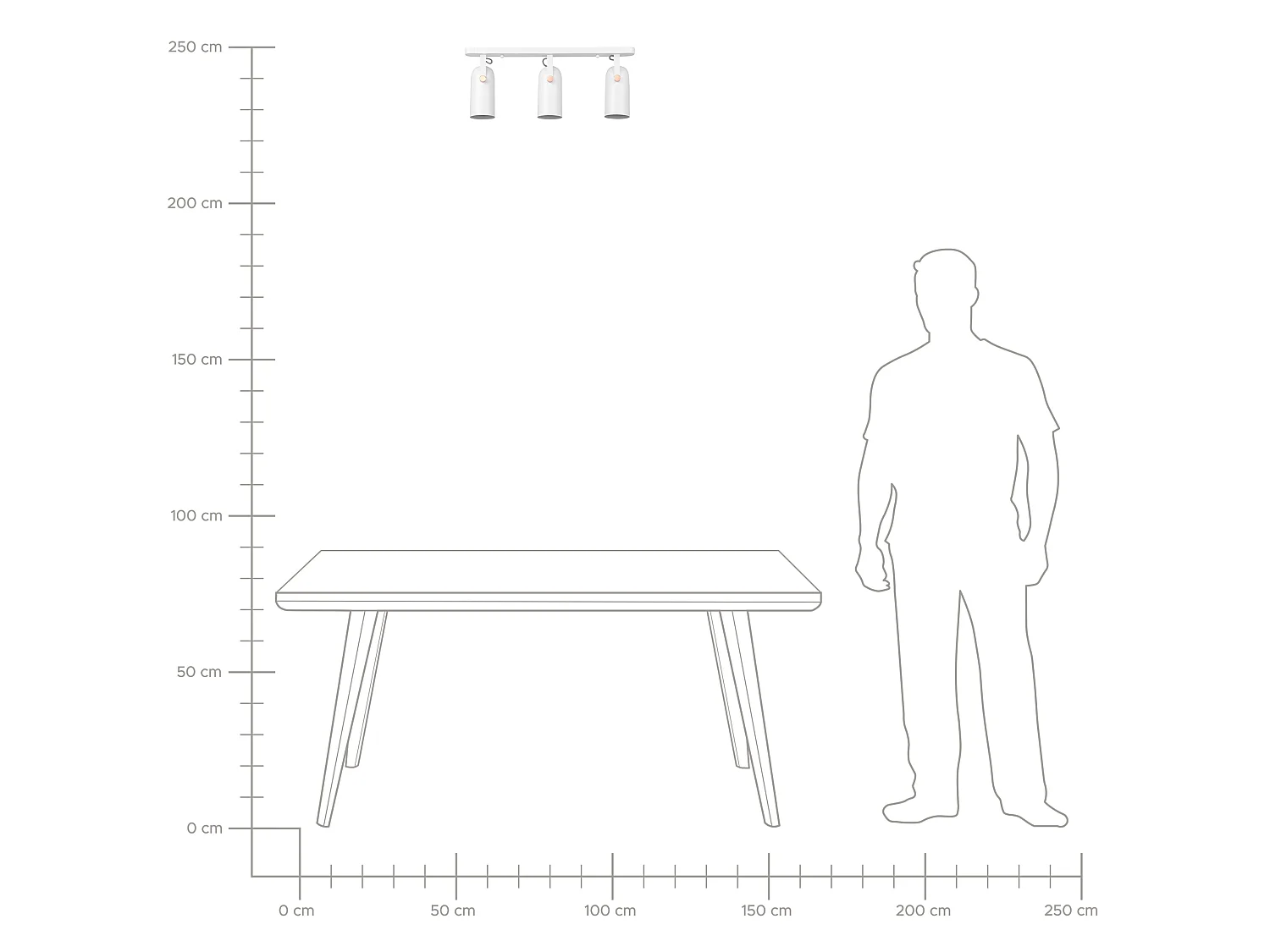 3-lichts spot TYRIA Verstelbaar Metaal Wit