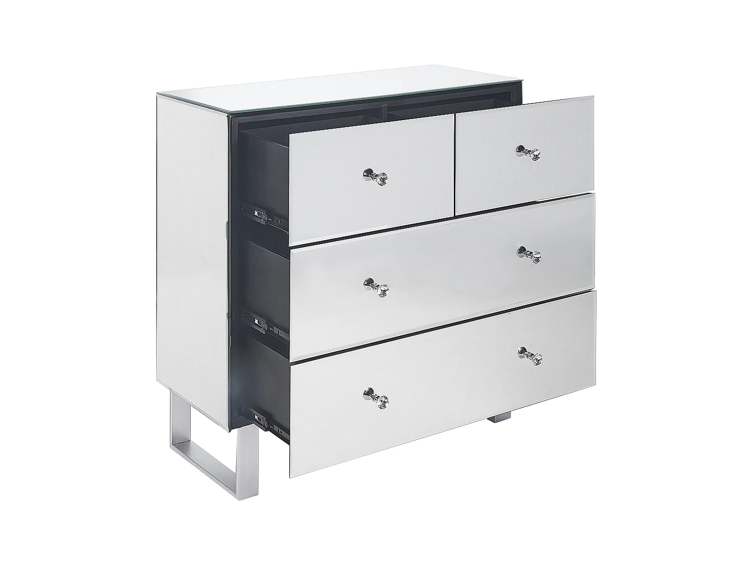 Ladekast 5 lades NESLE Spiegelend zilver