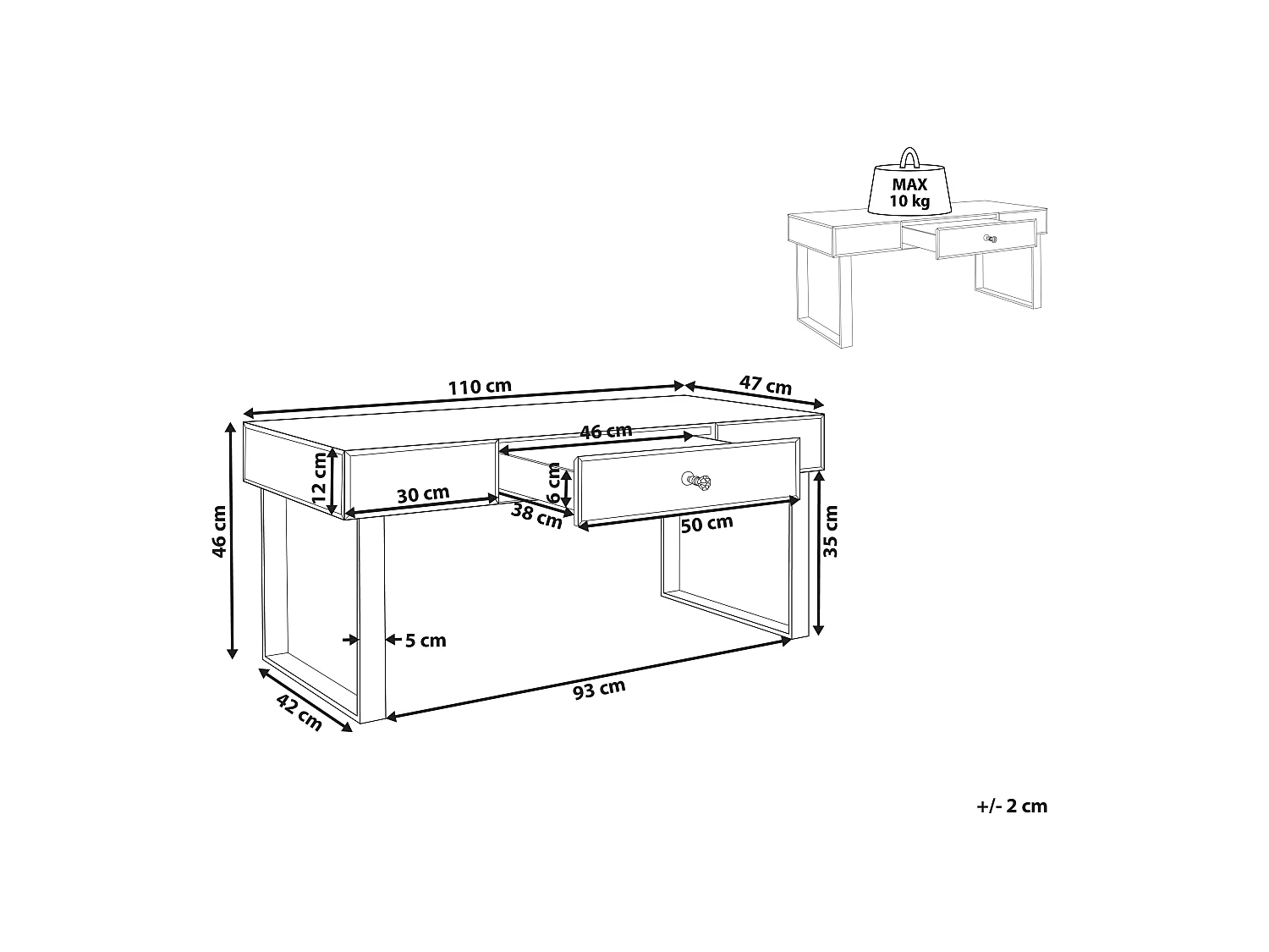 Stolik kawowy NESLE Lustrzany srebrny ze schowkiem