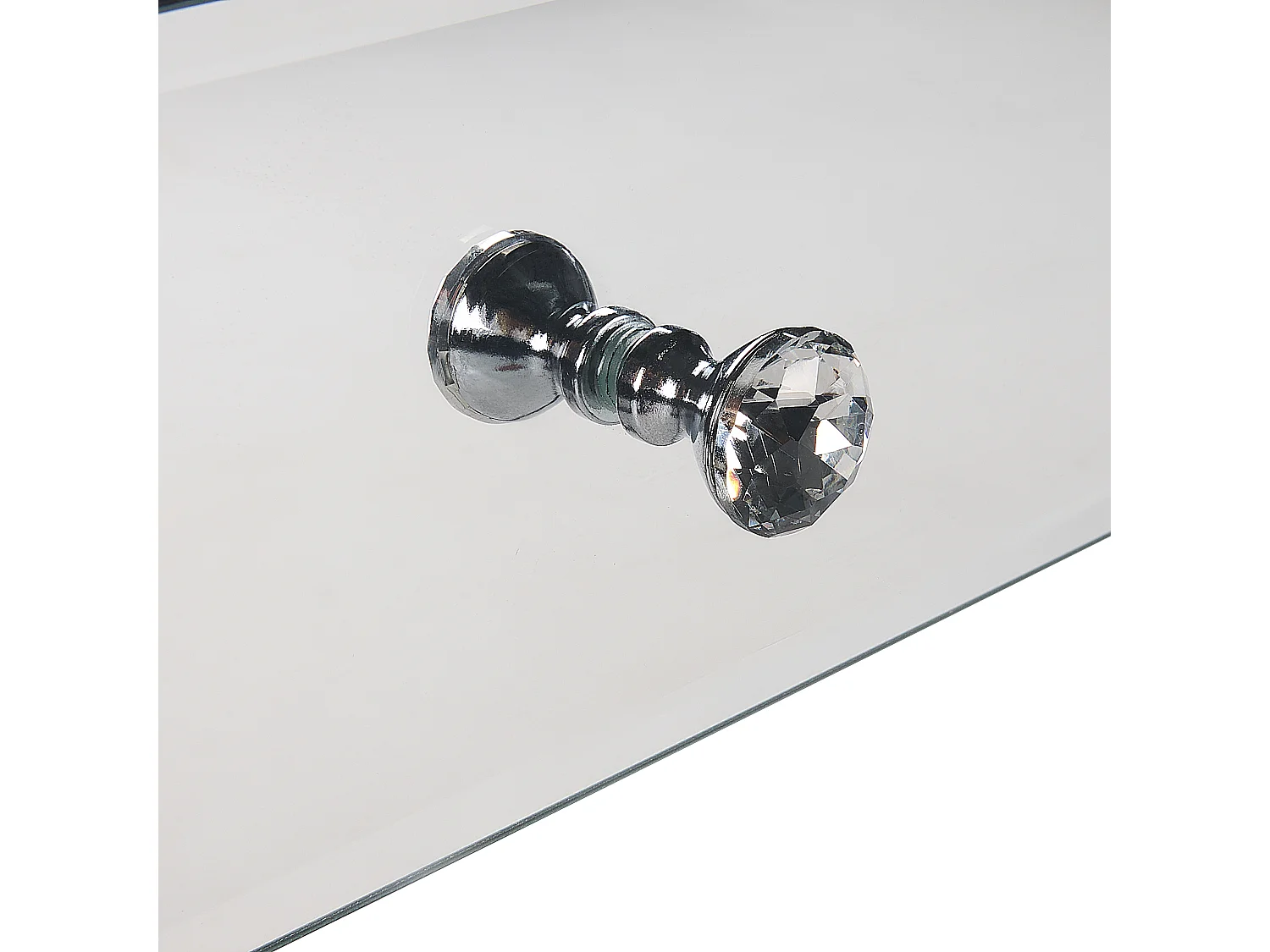 Table basse NESLE Miroir argenté avec rangement