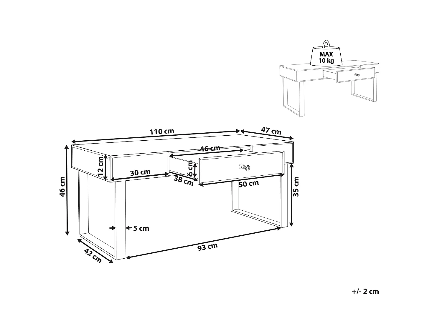 Table basse NESLE Miroir argenté avec rangement
