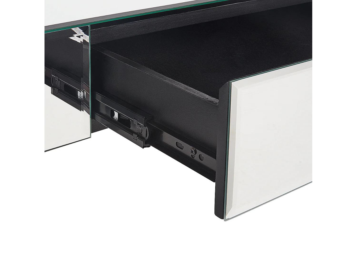 Tavolino da caffè NESLE Argento specchiato con contenitore